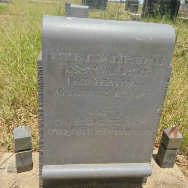 GERBER Hester P.M.E. nee GELDENHUYS 1872-1944