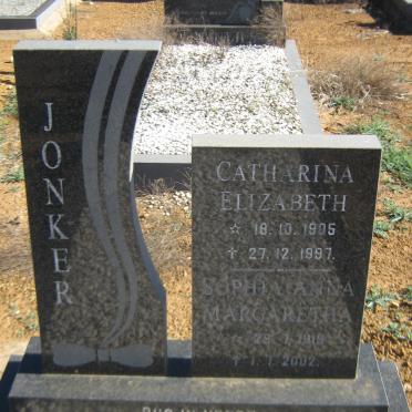 JONKER Catharina Elizabeth 1905-1997 :: JONKER Sophia Anna Margaretha 1919-2002