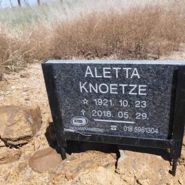 KNOETZE Aletta 1921-2018