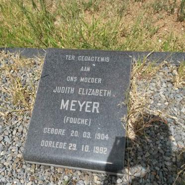 MEYER Judith Elizabeth nee FOUCHE 1904-1982