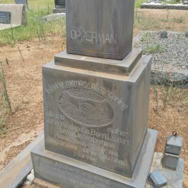 OPPERMAN Johanna Jacoba nee LOXTON 1896-1941