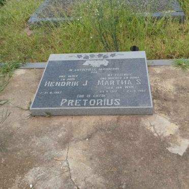 PRETORIUS Hendrik F. 1907- &amp; Martha S. VAN WYK 1912-1982