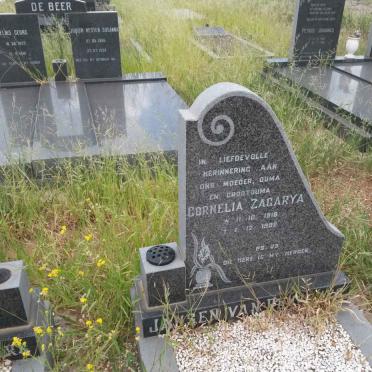 RENSBURG Cornelia Zagarya, Jansen van 1918-1992