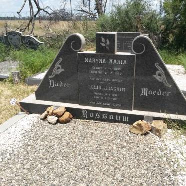 ROSSOUW Louis Joachim 1896-1987 &amp; Maryna Maria 1900-1972