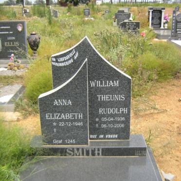 SMITH William Theunis Rudolph 1936-2006 &amp; Anna Elizabeth 1946-