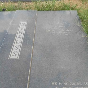 STRAUSS Abraham Johannes 1917-1995 &amp; Maria Elizabeth V. RENSBURG 1921-