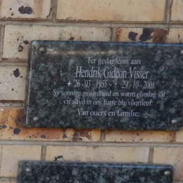 VISSER Hendrik Gideon 1955-2001
