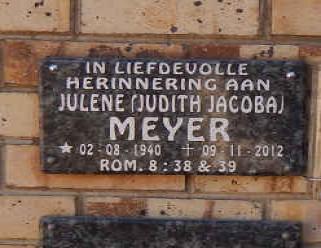 MEYER Judith Jacoba 1940-2012