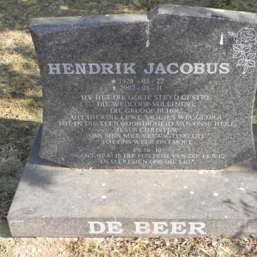 BEER Hendrik Jacobus, de 1929-2007