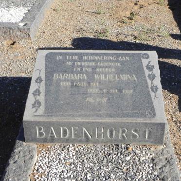 BADENHORST Barbara Wilhelmina 1911-1967
