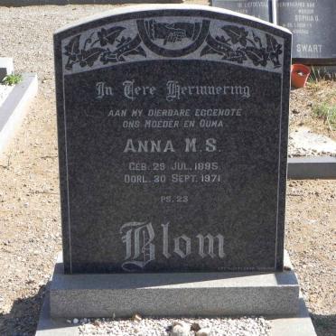 BLOM Anna M.S. 1895-1971