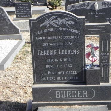 BURGER Hendrik Lourens 1913-1983