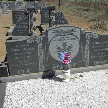 CORNELIUS Andries Jacobus 1898-1976 &amp; Johanna Elizabeth VENTER 1905-1989