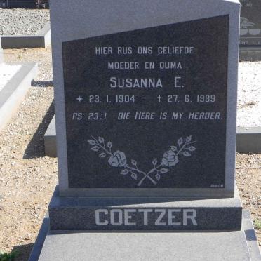COETZER Susanna E. 1904-1989