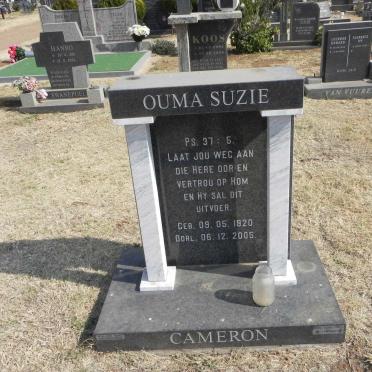 CAMERON Suzie 1920-2005