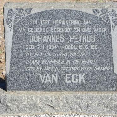 ECK Johannes Petrus, van 1894-1961