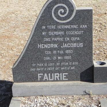 FAURIE Hendrik Jacobus 1893-1980