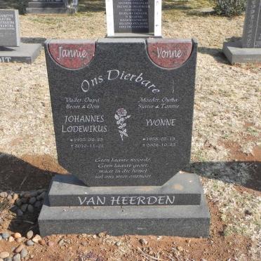 HEERDEN Johannes Lodewikus, van 1955-2010 &amp; Yvonne 1958-2008