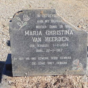 HEERDEN Maria Christina, van nee KRUGER 1924-1967