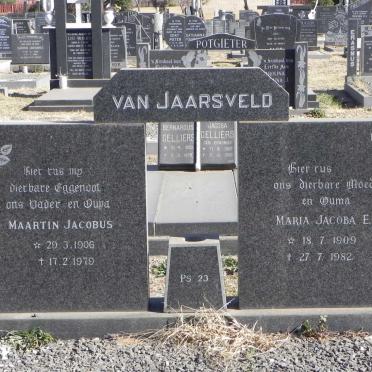 JAARSVELD Maartin Jacobus, van 1906-1979 &amp; Maria Jacoba E. 1909-1982