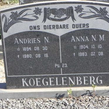 KOEGELENBERG Andries N. 1894-1980 &amp; Anna N.M. 1904-1983