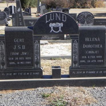 LUND Gert J.S.B. 1895-1986 &amp; Helena Dorothea CRONJE 1899-1984
