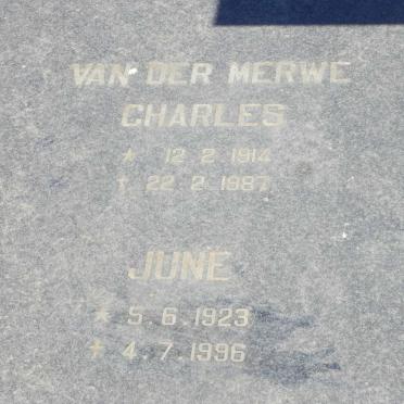 MERWE Charles, van der 1914-1987 &amp; June 1923-1996
