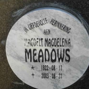 MEADOWS Magdelt Magdalena 1922-2003