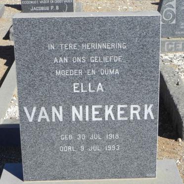 NIEKERK Ella, van 1918-1993