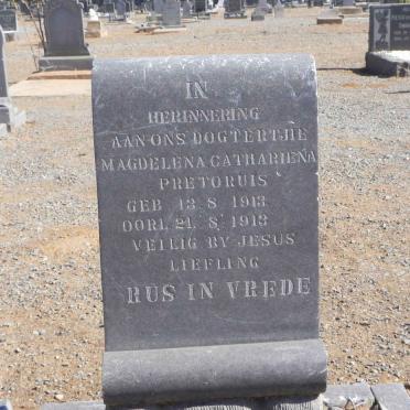 PRETORIUS Magdelena Cathariena 1913-1913