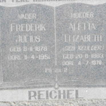 REICHEL Frederik Julius 1878-1951 &amp; Aletta Elizabeth KEULDER 1883-1978