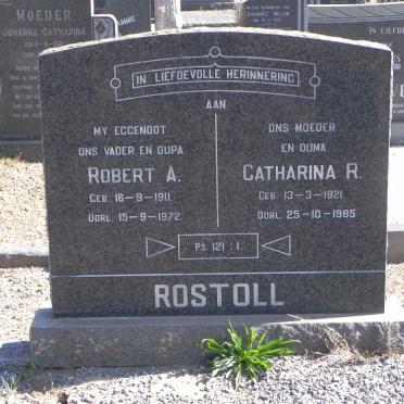 ROSTOLL Robert A. 1911-1972 &amp; Catharina R. 1921-1985
