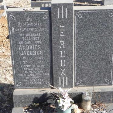 ROUX Andries Jacobus, le 1948-1977