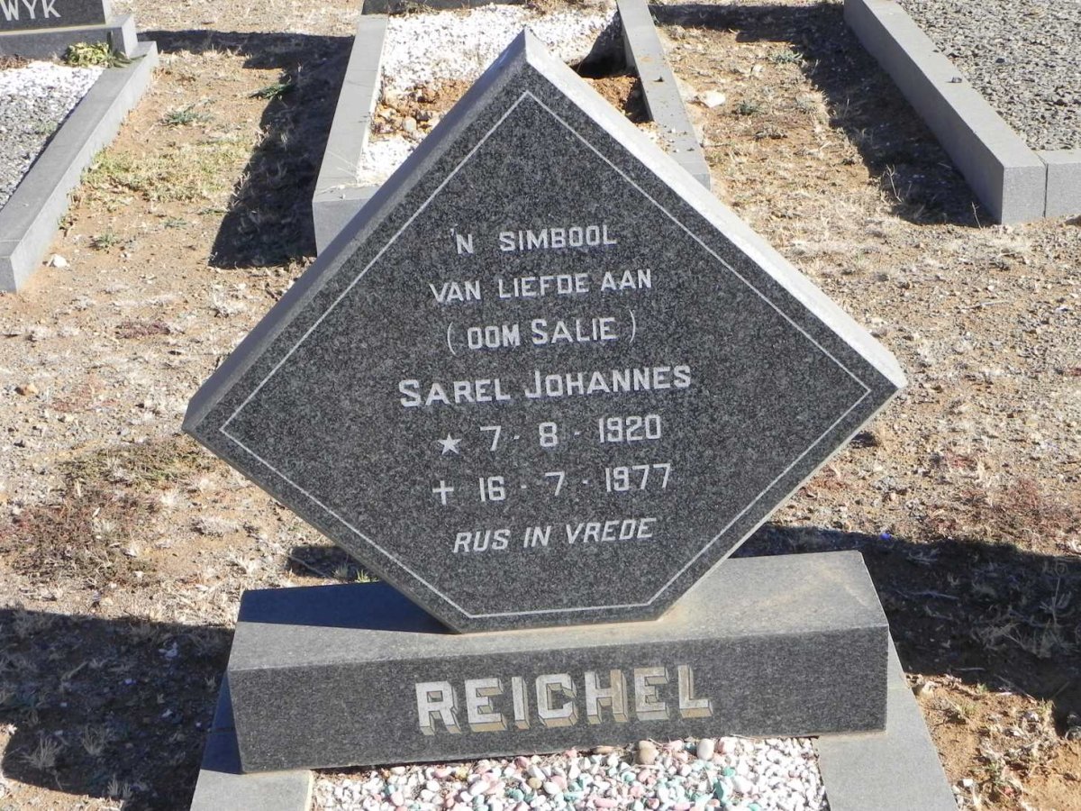 REICHEL Sarel Johannes 1920-1977