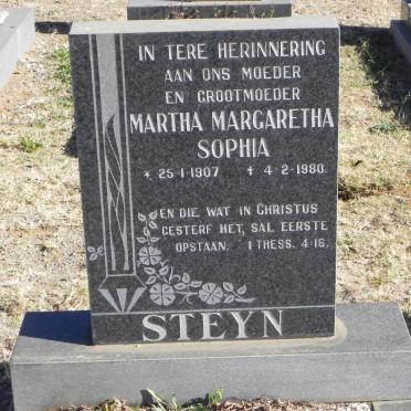 STEYN Martha Margaretha Sophia 1907-1980
