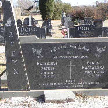 STEYN Marthinus Petrus 1915-1987 &amp; Elsje Magdalena LEMMER 1918-1984
