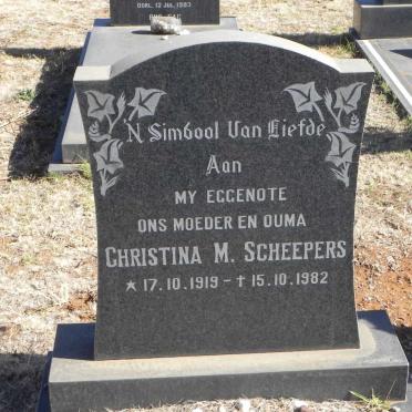 SCHEEPERS Christina M. 1919-1982