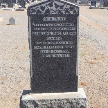 SMUTS Carolina Magdalena nee BAM 1895-1921