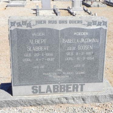 SLABBERT Albert 1866-1932 &amp; Isabella Jacomina GOOSEN 1867-1954