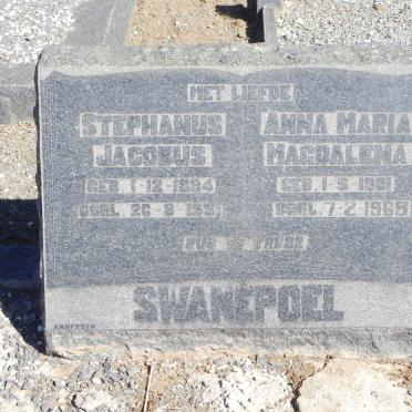 SWANEPOEL Stephanus Jacobus 1894-1951 &amp; Anna Maria Magdalena 1901-1969