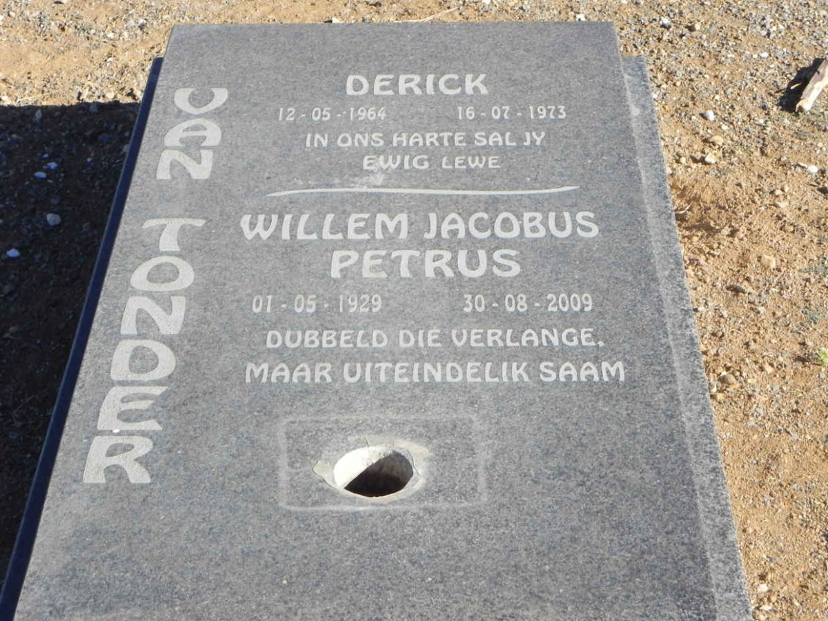 TONDER Willem Jacobus Petrus, van 1929-2009 :: VAN TONDER Derick 1964-1973