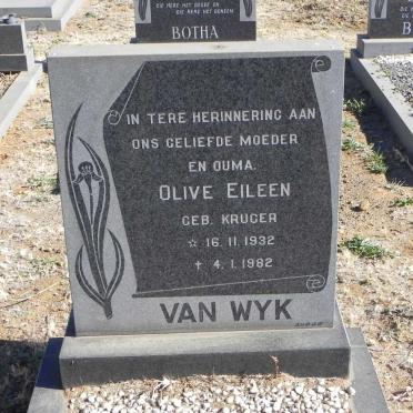 WYK Olive Eileen, van nee KRUGER 1932-1982