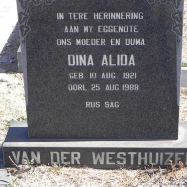 WESTHUIZEN Dina Alida, van der 1921-1988