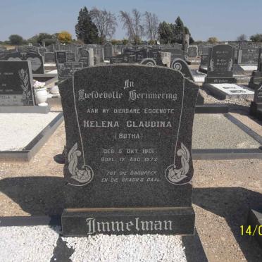 IMMELMAN Helena Claudina nee BOTHA 1901-1972