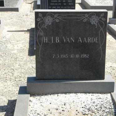 AARDE H.J.B., van 1915-1982 &amp; M.M.S. CHATWIND 1919-1980