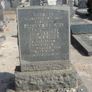 BADENHORST Jacoba Gerlina 1924-1944