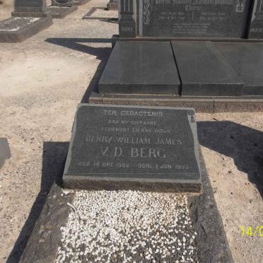 BERG Henry William James, v.d. 18?8-1953