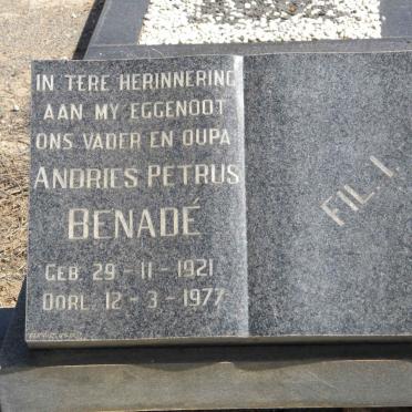 BENADÉ Andries Petrus 1921-1977