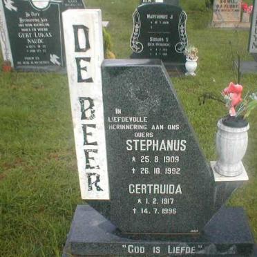 BEER Stephanus, de 1909-1992 &amp; Gertruida 1917-1996