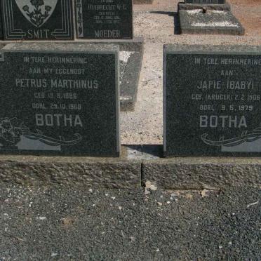 BOTHA Petrus Marthinus 1896-196? &amp; Japie KRUGER 1906-1979